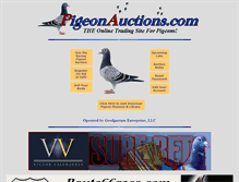 Tablet Screenshot of pigeonauctions.com